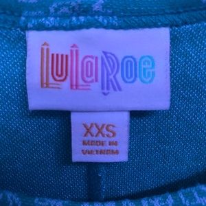 A sea green LuLuRoe floor length dress